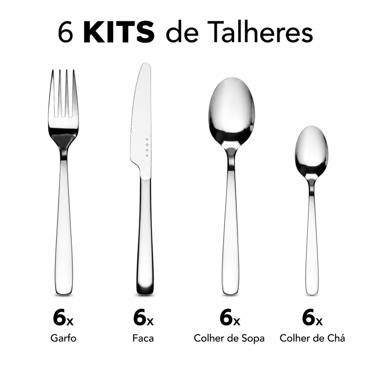 Conteúdo do conjunto de talheres